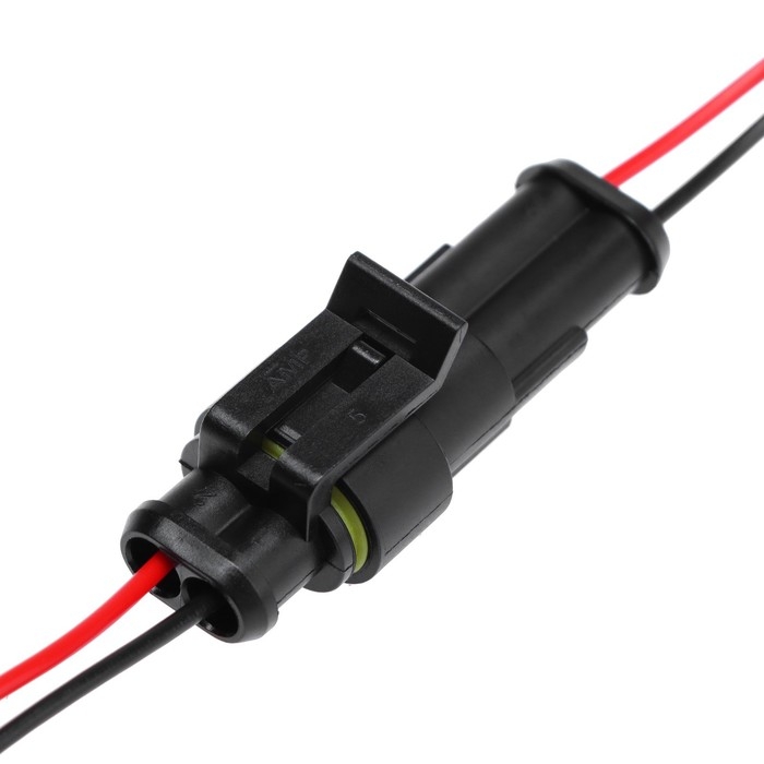 Разъем автомобильный, герметичный штекер-гнездо DJ7021-1.5-11/21, 2 контакта, набор 2 шт Разъем автомобильный, герметичный штекер-гнездо DJ7021-1.5-11/21, 2 контакта, набор 2 шт