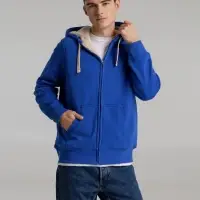 Толстовка унисекс на молнии Sherpa 280 ярко-синяя, размер XS