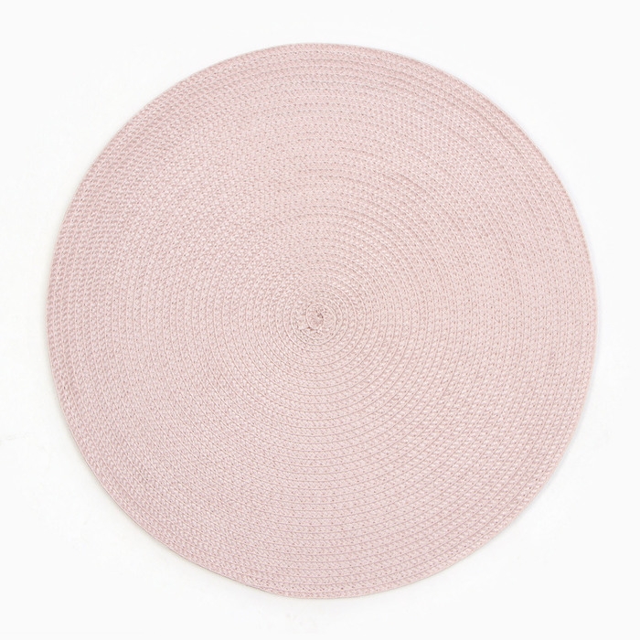 Салфетка сервировочная Доляна "Классика", цв.розовый, d 38см