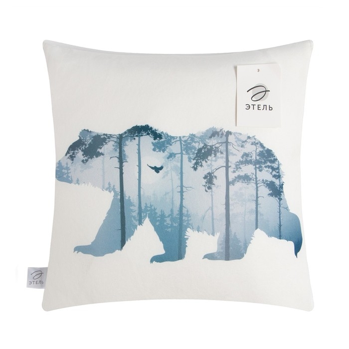 Подушка-плед Этель "Медведь", подушка 40*40&plusmn;3 см, плед 100*150 см 100%п/э, 280 г/м2