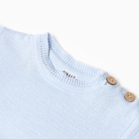 Комбинезон детский вязаный MINAKU, рост 56-62, цвет голубой
