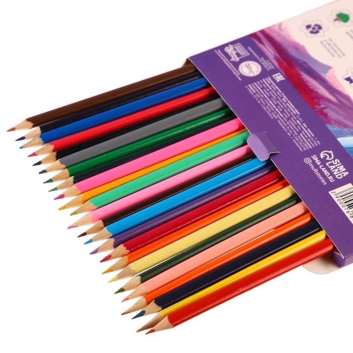 Карандаши цветные 24 цвета, Холодное сердце