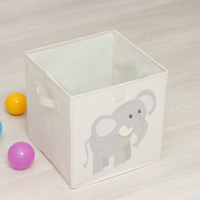 Короб стеллажный для хранения &laquo;Слоник&raquo;, 29&times;29&times;29 см