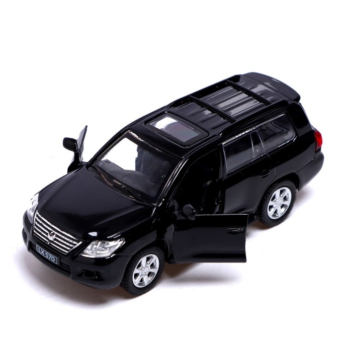 Машина металлическая LEXUS LX570, 1:43, инерция, открываются двери, цвет чёрный Машина металлическая LEXUS LX570, 1:43, инерция, открываются двери, цвет чёрный