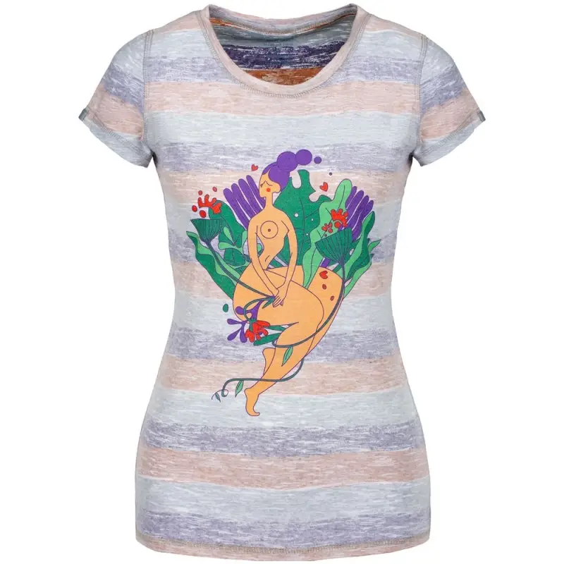 Футболка женская &laquo;Амазонка&raquo; двусторонняя, оранжевый/фиолетовый, размер S