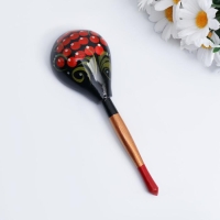 Ложка «Чернушка», полубаская, 19×6 см, хохлома, микс Ложка «Чернушка», полубаская, 19×6 см, хохлома, микс