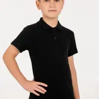 Рубашка поло детская Virma Kids, черная, 14 лет