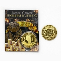 Монета новогодняя "Изобилия в деньгах", диам. 4 см Монета новогодняя "Изобилия в деньгах", диам. 4 см