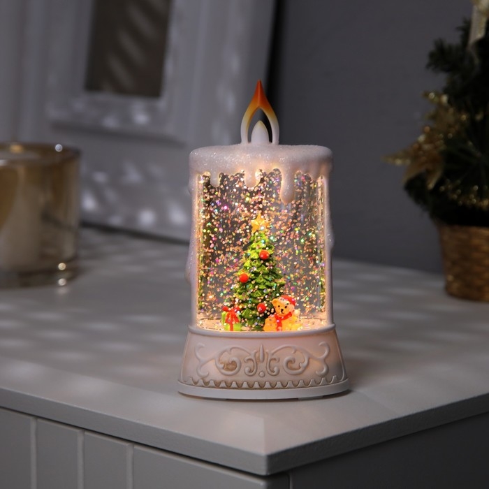 Светодиодная фигура &laquo;Ёлка&raquo; 8 &times; 14.5 &times; 4.2 см, пластик, батарейки АААх2 (не в комплекте), свечение тёплое белое