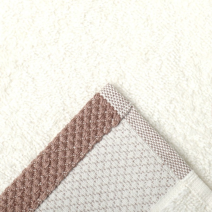 Полотенце махровое Love Life Полотенце махровое Love Life "Honey" 70*140 см, молочный, коричн. 100% хл, 450 гр/м2