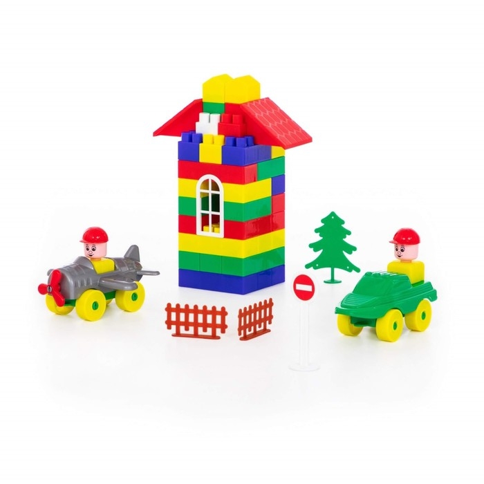 Конструктор &laquo;Строитель&raquo;, 92 элемента, в пакете