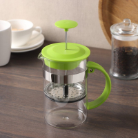 Чайник заварочный френч - пресс Доляна &laquo;Гарсон&raquo;, 800 мл, стекло, цвет зелёный