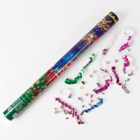 Пневмохлопушка поворотная новогодняя &laquo;С Новым годом! Куранты&raquo;, конфетти, фольга-серпантин, 60 см