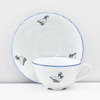 Чайный сервиз на 6 персон «Рококо. Гуси», 12 предметов: чашка 220 мл, блюдце d=15,5 см Чайный сервиз на 6 персон «Рококо. Гуси», 12 предметов: чашка 220 мл, блюдце d=15,5 см