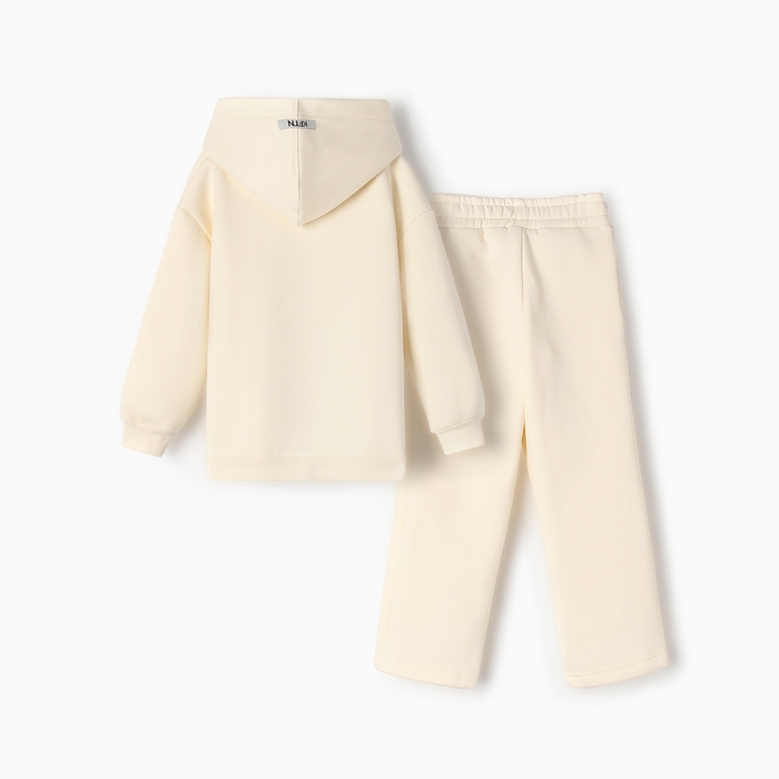 Костюм детский с начёсом (толстовка, брюки) KAFTAN р.32 (110-116), молочный Костюм детский с начёсом (толстовка, брюки) KAFTAN р.32 (110-116), молочный