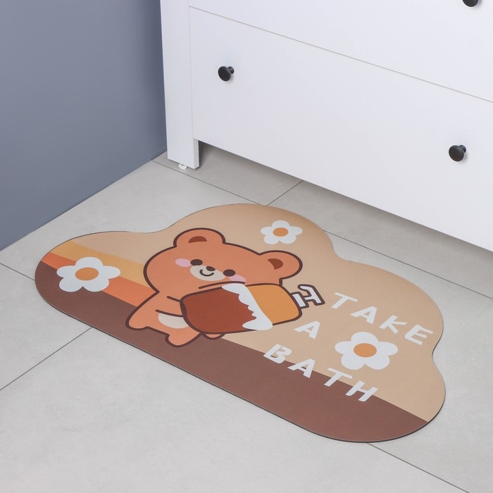 Коврик для дома Доляна Take a Bath, влаговпитывающий, 50×80 см Коврик для дома Доляна Take a Bath, влаговпитывающий, 50×80 см