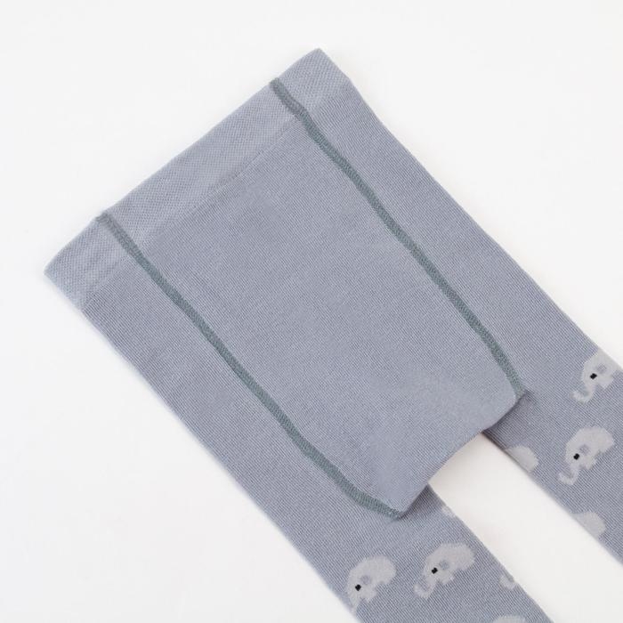 Колготки Крошка Я &laquo;Слоники&raquo;, цвет серый, рост 98-104 см