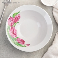 Миска &laquo;Розовые тюльпаны&raquo;, 300 мл, d=17 см, рисунок МИКС