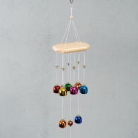 Музыка ветра металл "Цветные колокольчики" 9 колокольчиков 64 см Музыка ветра металл "Цветные колокольчики" 9 колокольчиков 64 см