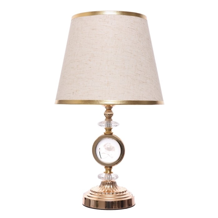 Настольная лампа с подсветкой "Рунди" Е27 40Вт золото 24х24х41 см