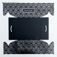 Коробка для капкейков, кондитерская упаковка, 4 ячейки, Present, 16 х 16 х 10 см