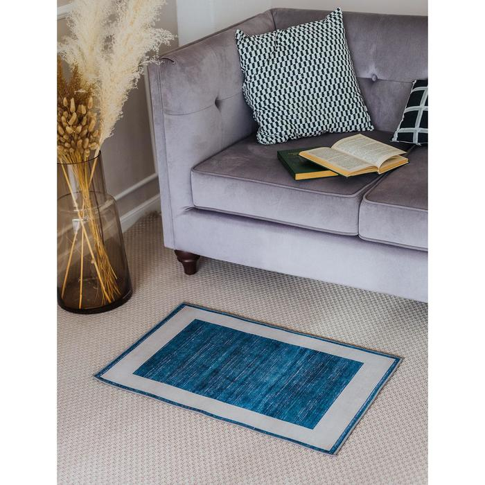 Коврик для дома Доляна «По-домашнему» , 50×80 см, цвет синий Коврик для дома Доляна «По-домашнему» , 50×80 см, цвет синий