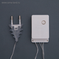 Гирлянда &laquo;Нить&raquo; 5 м с насадками &laquo;Прищепки&raquo;, IP20, прозрачная нить, 30 LED, свечение белое, 8 режимов, 220 В