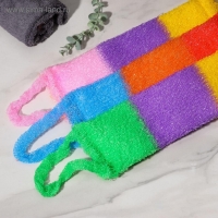 Мочалка для тела Доляна &laquo;Трёхцветная&raquo;, 12&times;45 см, МИКС