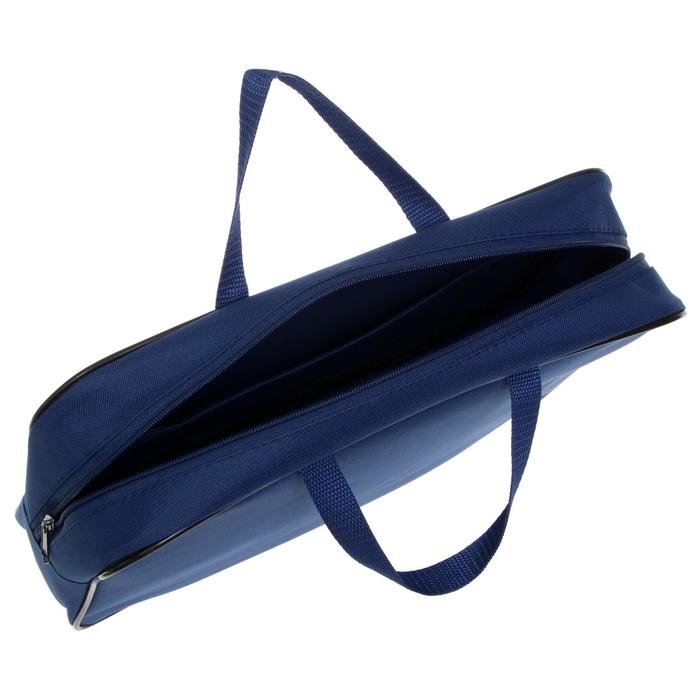 Папка с ручками А4, 360 х 270 х 80 мм, текстильная, внутренний карман, синий 1Ш48 Папка с ручками А4, 360 х 270 х 80 мм, текстильная, внутренний карман, синий 1Ш48