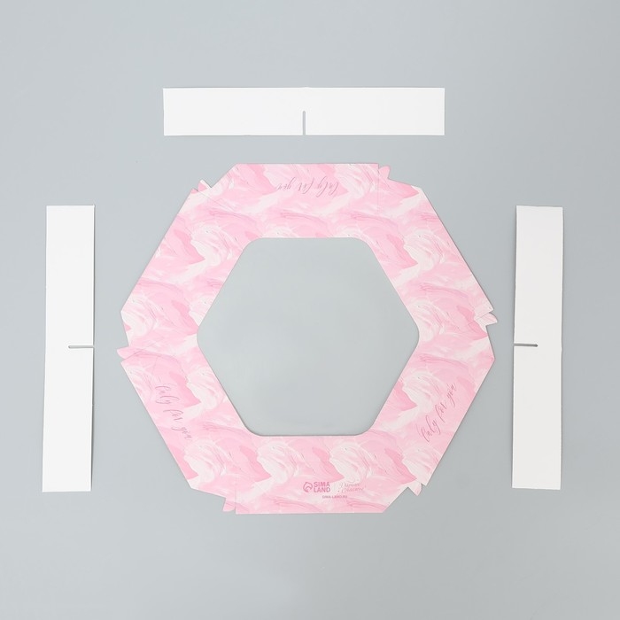 Коробка кондитерская складная, упаковка &laquo;Зефир&raquo;, 23 х 23 х 4 см