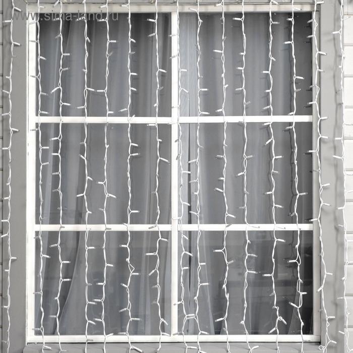 Гирлянда «Занавес» 2 × 3 м, IP65, УМС, белая нить каучук, 600 LED, свечение тёплое белое, 220 В Гирлянда «Занавес» 2 × 3 м, IP65, УМС, белая нить каучук, 600 LED, свечение тёплое белое, 220 В