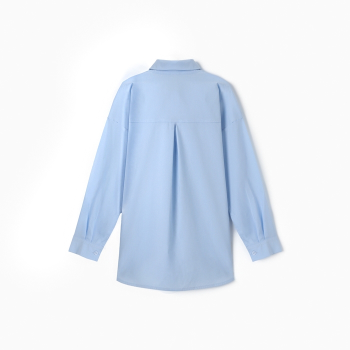Рубашка для девочки MINAKU цвет светло-голубой, рост 122 см