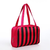 Косметичка на молнии, цвет чёрный/малиновый Косметичка на молнии, цвет чёрный/малиновый