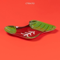 Блюдо стеклянное сервировочное Доляна &laquo;Сапожок. Новогодний&raquo;, 16&times;14 см