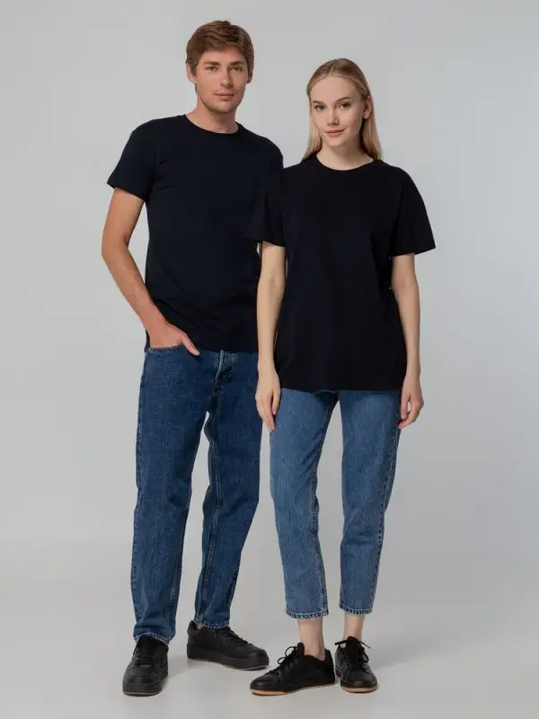 Футболка унисекс T-bolka 140, темно-синяя, размер M