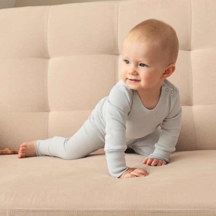 Комплект леггинсов детских MINAKU: Basic Line BABY, цвет светло-серый/графитовый, рост 62-68 1030348