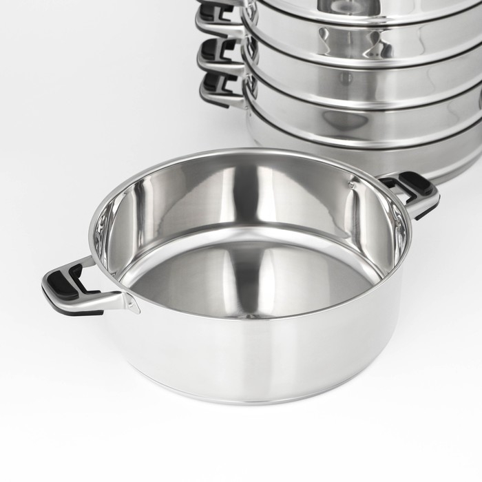 Мантоварка «Алтын», 7,5 л, d=30 см, 5 секций, металлическая крышка, капсульное дно, индукция Мантоварка «Алтын», 7,5 л, d=30 см, 5 секций, металлическая крышка, капсульное дно, индукция