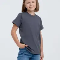 Футболка детская T-Bolka Kids, темно-серая (графит), 12 лет
