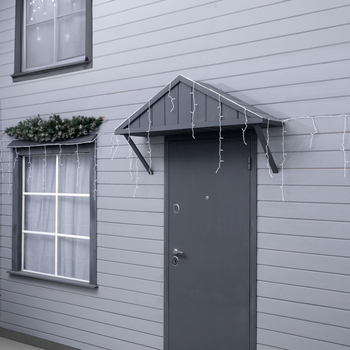 Гирлянда «Бахрома» 6 × 0.7 м, IP44, УМС, белая нить, 120 LED, свечение белое, 220 В Гирлянда «Бахрома» 6 × 0.7 м, IP44, УМС, белая нить, 120 LED, свечение белое, 220 В