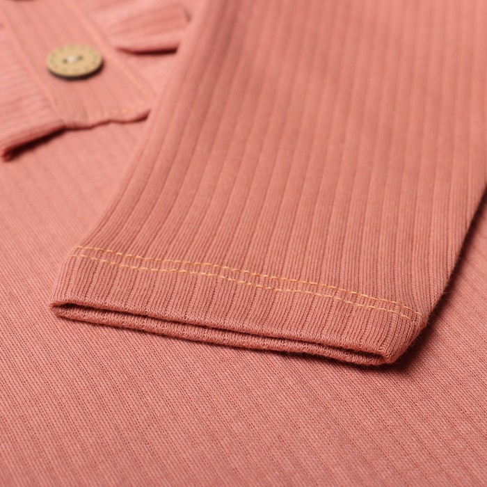 Комплект для девочки (лонгслив/брюки), цвет пудра, рост 68 см