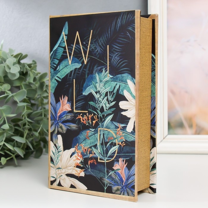 Сейф-книга дерево кожзам Сейф-книга дерево кожзам "Дикие джунгли" 21х13х5 см