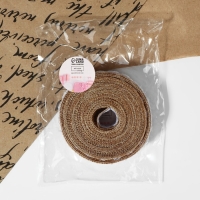 Лента из джута &laquo;Кружево&raquo;, 20 мм, 4,5 &plusmn; 0,5 м, цвет бежевый