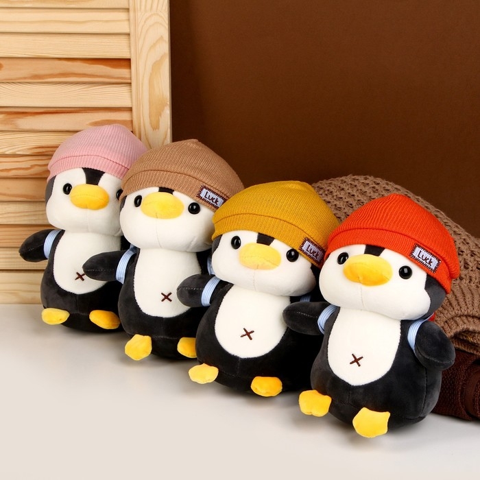 Мягкая игрушка &laquo;Пингвин&raquo;, в красной шапке, МИКС