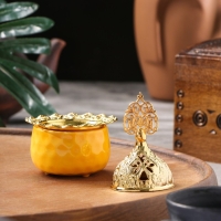 Курильница для благовоний порошковых и конусов "Мешочек", желтый, 10,5х6,9 см Курильница для благовоний порошковых и конусов "Мешочек", желтый, 10,5х6,9 см