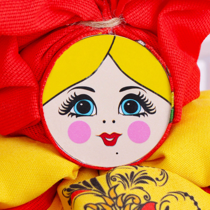 Грелка на чайник &laquo;Барыня&raquo;, со вставкой, жёлтый фартук, малая