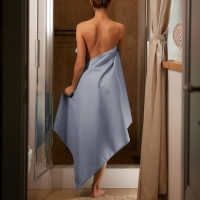 Полотенце вафельное банное &laquo;Экономь и Я&raquo;, 80х150 см, цвет серый