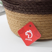 Корзина для хранения плетёная ручной работы Доляна «Гарден», с ручками, 32×24×17 см, цвет коричневый Корзина для хранения плетёная ручной работы Доляна «Гарден», с ручками, 32×24×17 см, цвет коричневый