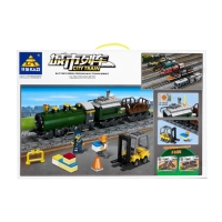 Конструктор ЖД «Грузовой паровоз», работает от батареек, 372 детали Конструктор ЖД «Грузовой паровоз», работает от батареек, 372 детали