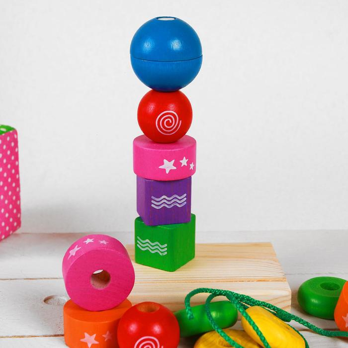 Пирамидка &laquo;Геометрическая фантазия&raquo;, детали: 3 &times; 3 см