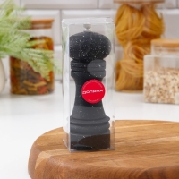 Мельница для специй Доляна «Зефир», 16×5,5 см, керамический механизим, цвет чёрное дерево Мельница для специй Доляна «Зефир», 16×5,5 см, керамический механизим, цвет чёрное дерево